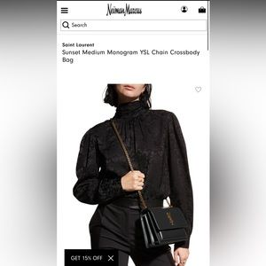 Saint Laurent Medium Monogram YSL Chain Crossbody Bag